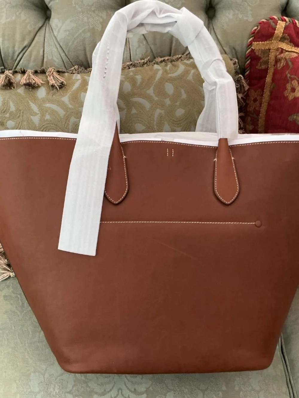 Polo Ralph Lauren Bellport large leather tote, NWT - Picture 6 of 8